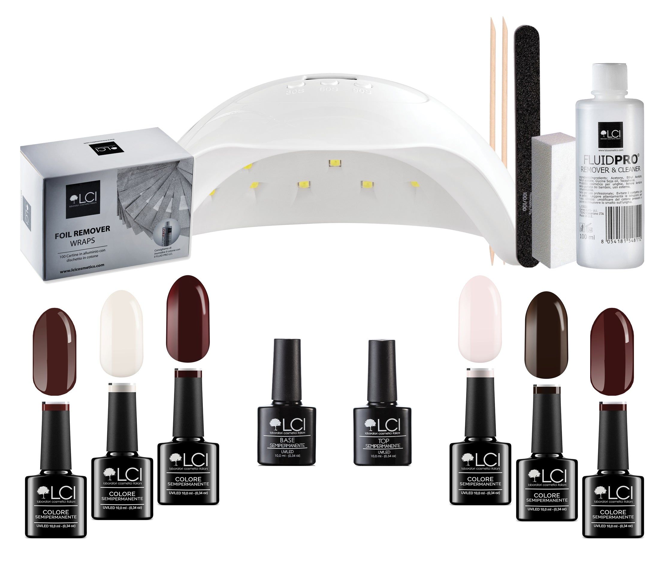 Kit Semipermanente LCI - 6 Colori - MILK AND CHOCOLATE lampada igoo 48w
