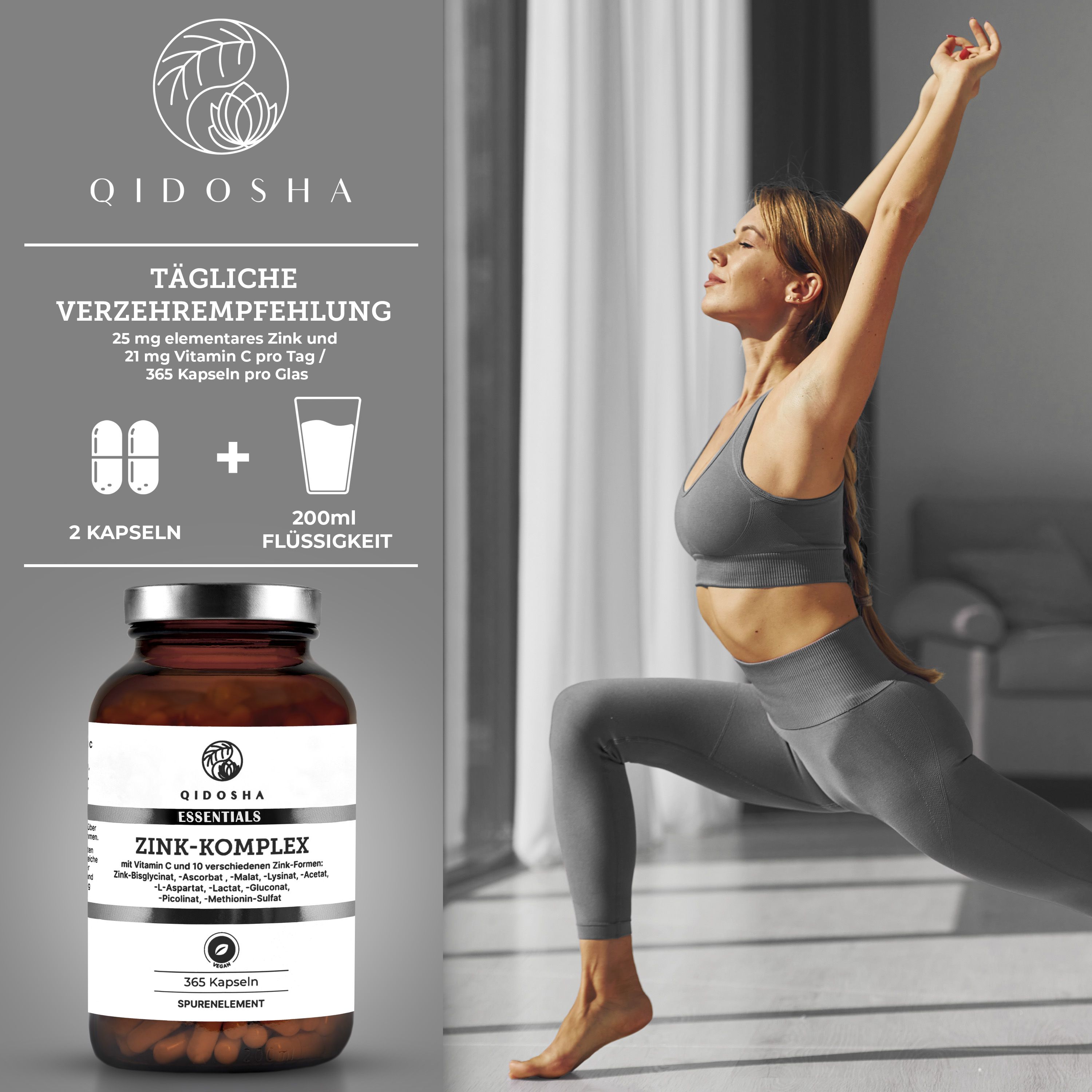 QIDOSHA Zink-Komplex plus Vitamin C