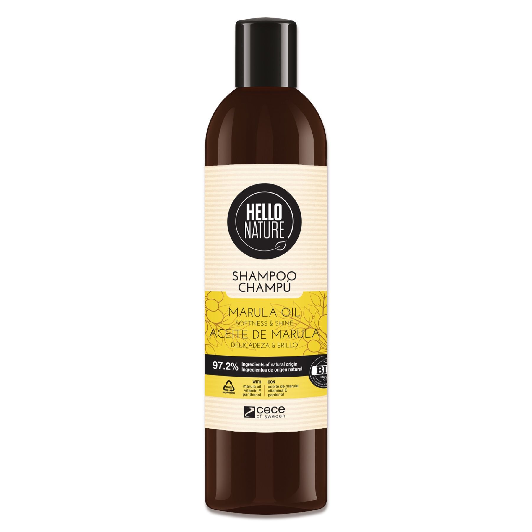 Hello Nature Haarshampoo mit Marula Öl für Haarschäden Naturkosmetik 1x300 ml Shampoo