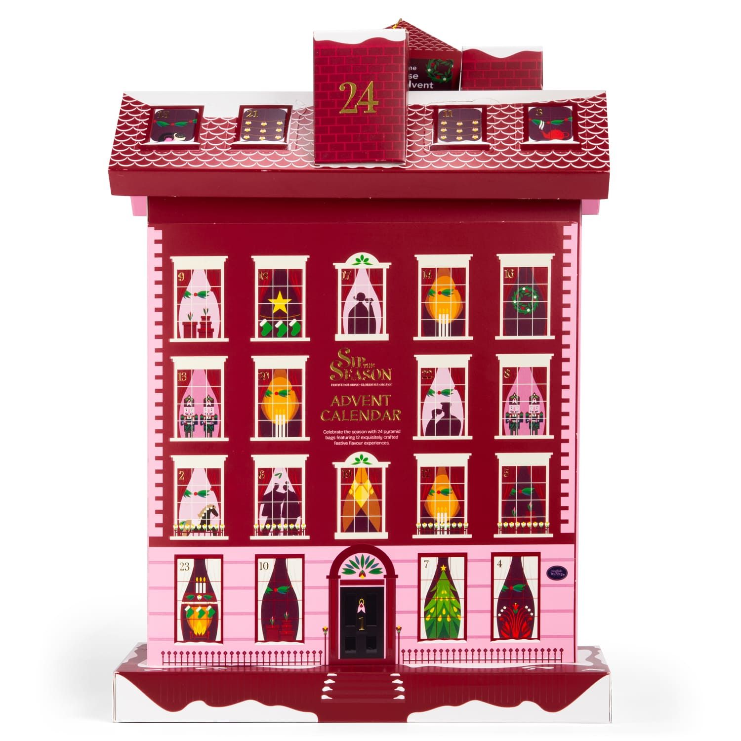 ETS - Tee Adventskalender Winter‑Cottage, Bio, 24 Pyramidenbeutel 48 g