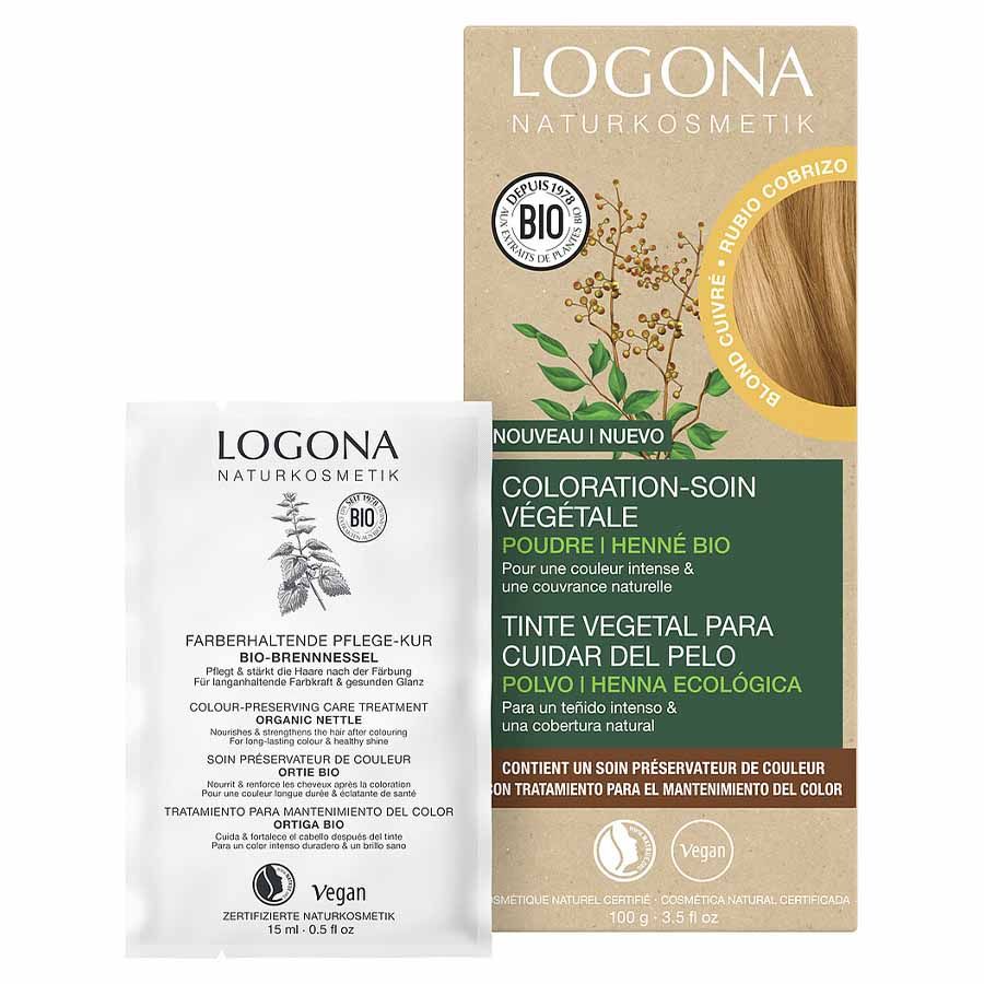Logona Pflanzenhaarfarbe Pulver Kupferblond Bio