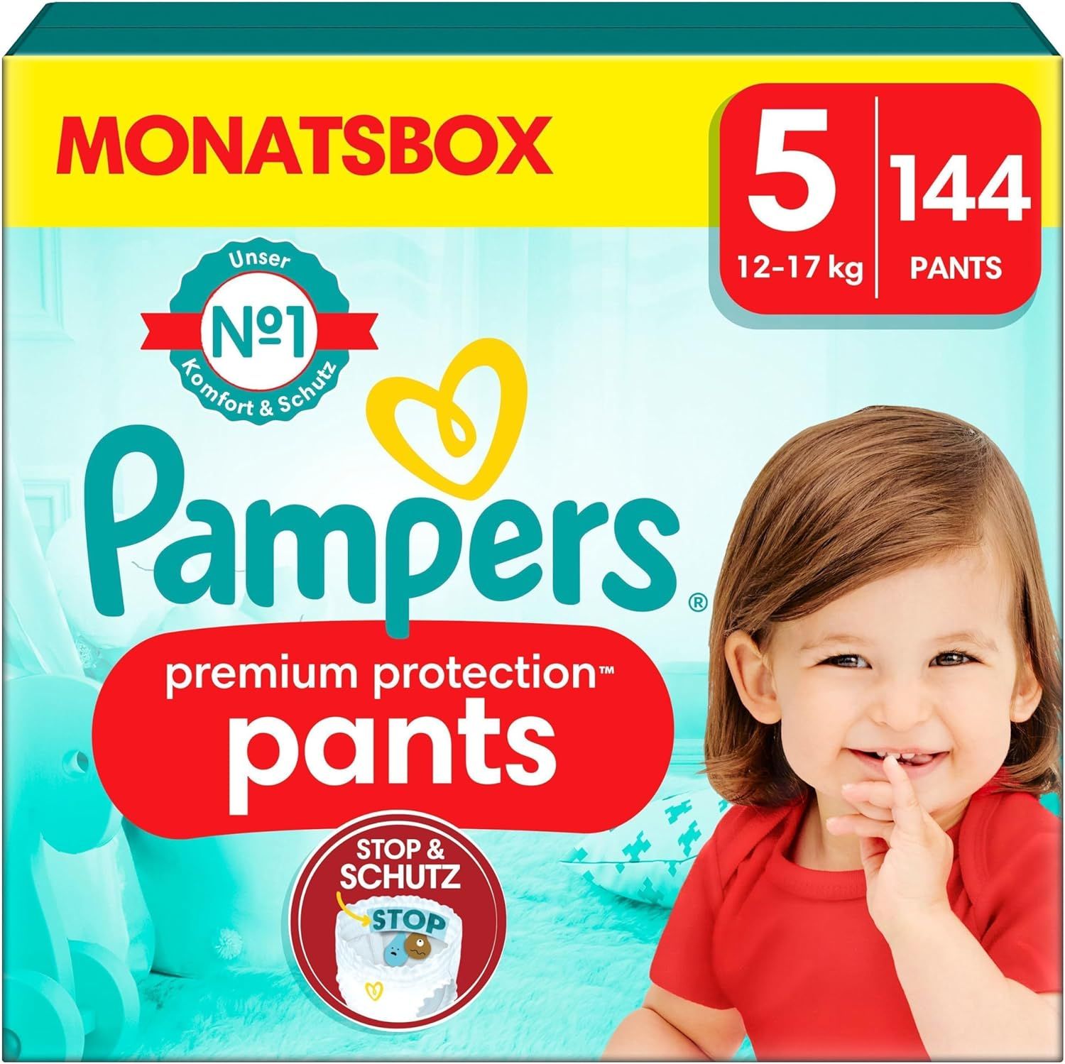 Pampers Baby Windeln Pants Größe 5 (12-17kg) Premium Protection