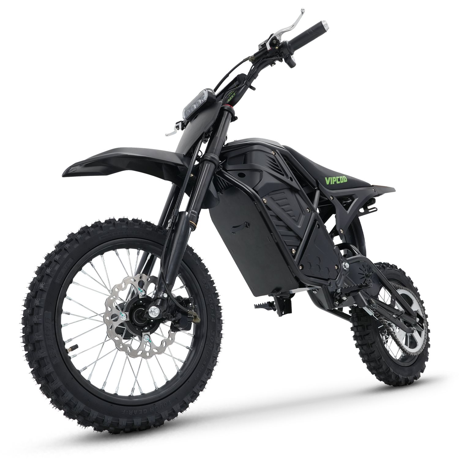 VIPCOO H3 Elektrisches Dirtbike, 48 V 23 Ah, 14"/12" Offroad-Luftreifen
