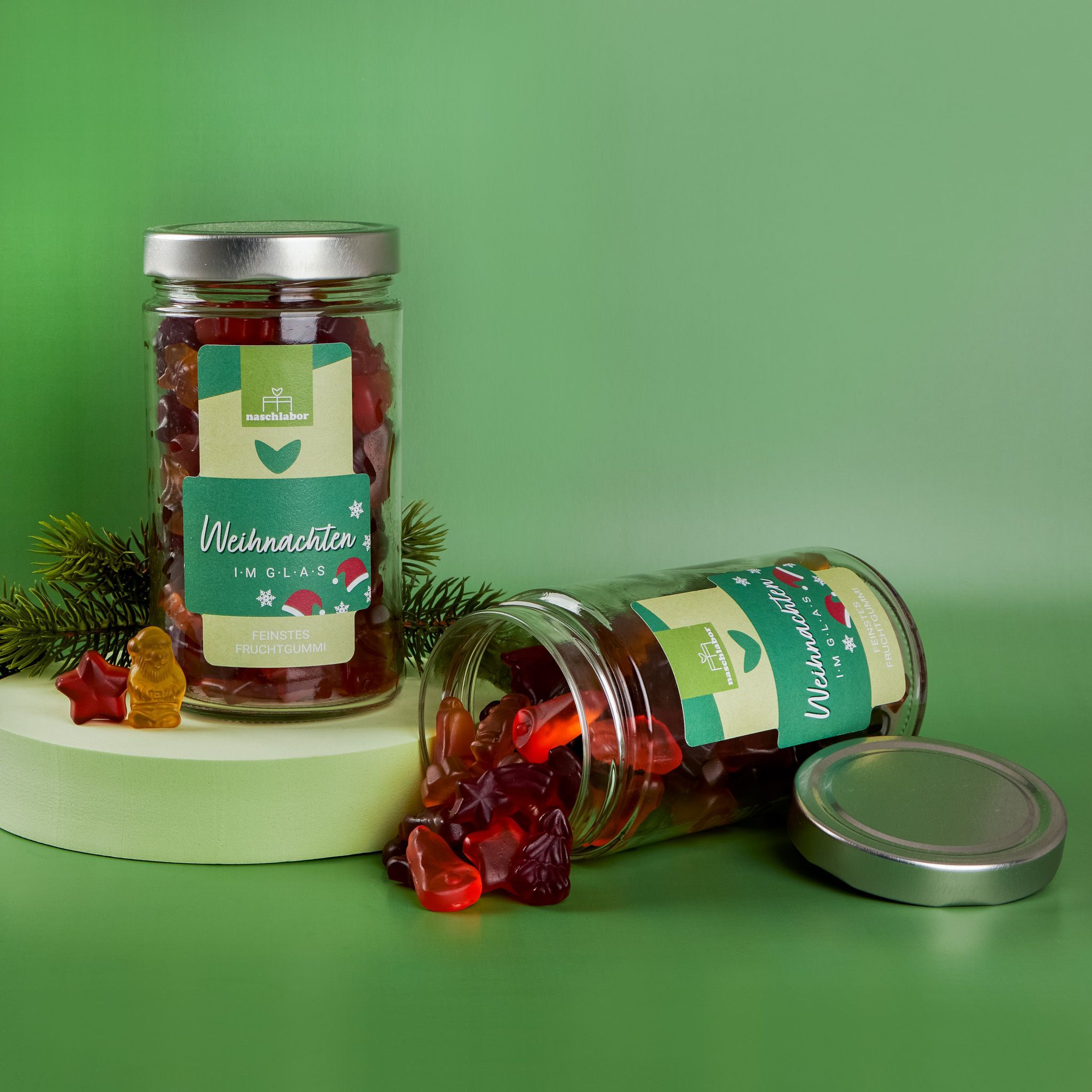 naschlabor Weihnachten im Glas Fruchtgummi im Geschenkglas