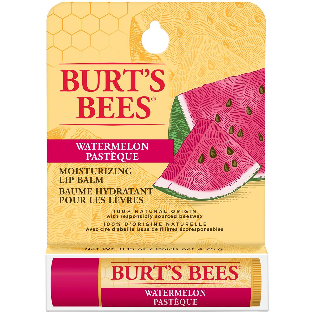 Burt's Bees Watermelon Lip Balm Blister