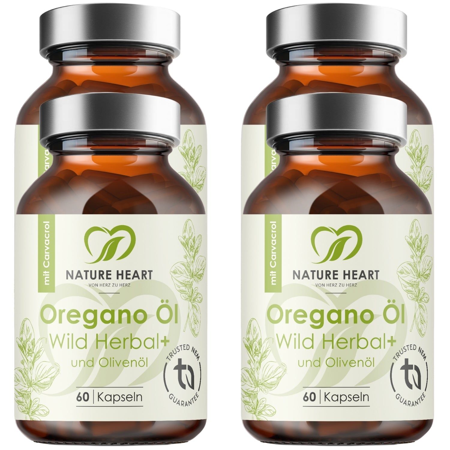 Nature Heart Oregano Öl Wild Herbal+ 4x60 St Kapseln