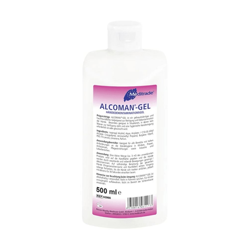 Meditrade Alcoman® Gel Händedesinfektion 0,5 l Desinfektionslösung