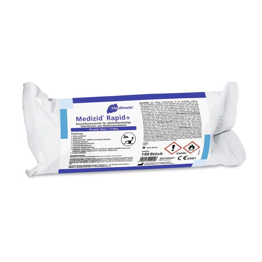 Meditrade Medizid® Rapid+ Desinfektionstücher 150 St Desinfektionslösung