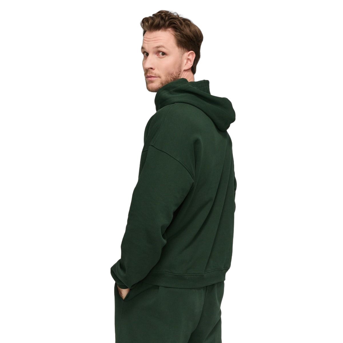 GymBeam Hoodie Herren Oversized mit Kängurutasche Varsity Grün