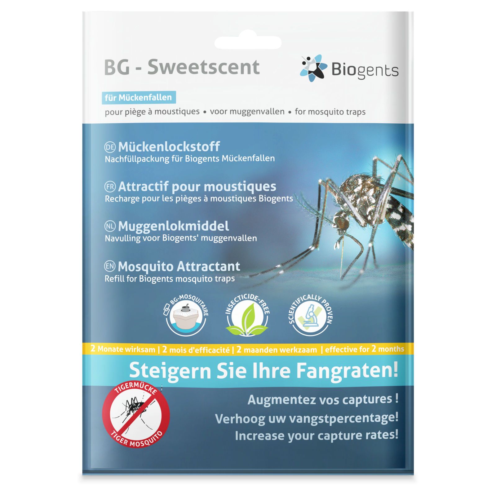 Biogents BG-Sweetscent Lockstoff (2 Monate) Nachfüllpackung für elektrische Mückenfalle