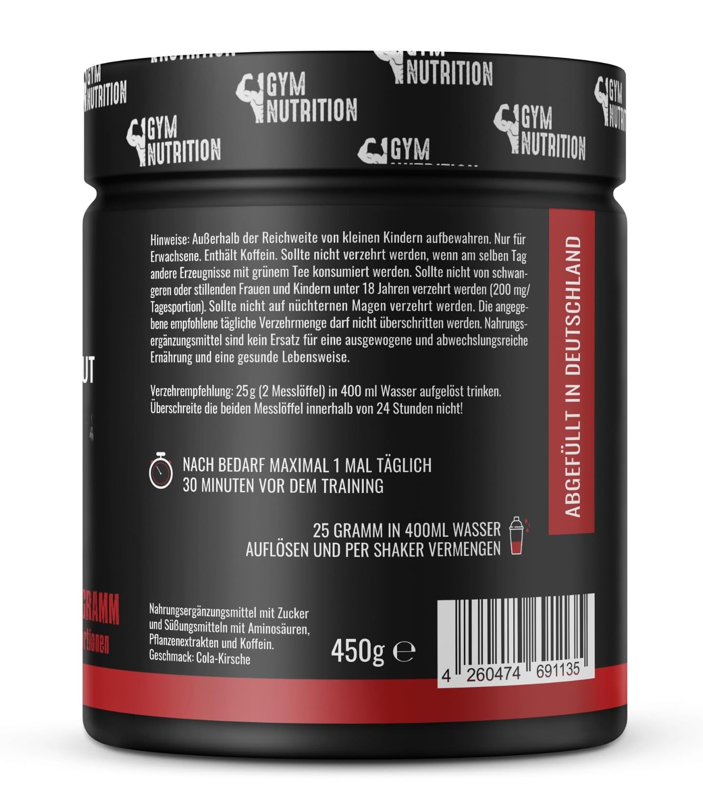 Gym Nutrition Fatality Pre Workout Booster Pulver