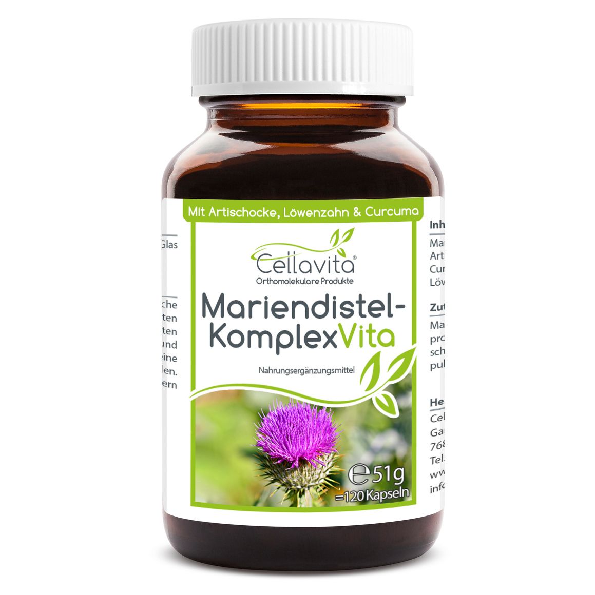 Cellavita - Mariendistel Komplex Vita Kapseln 1 g