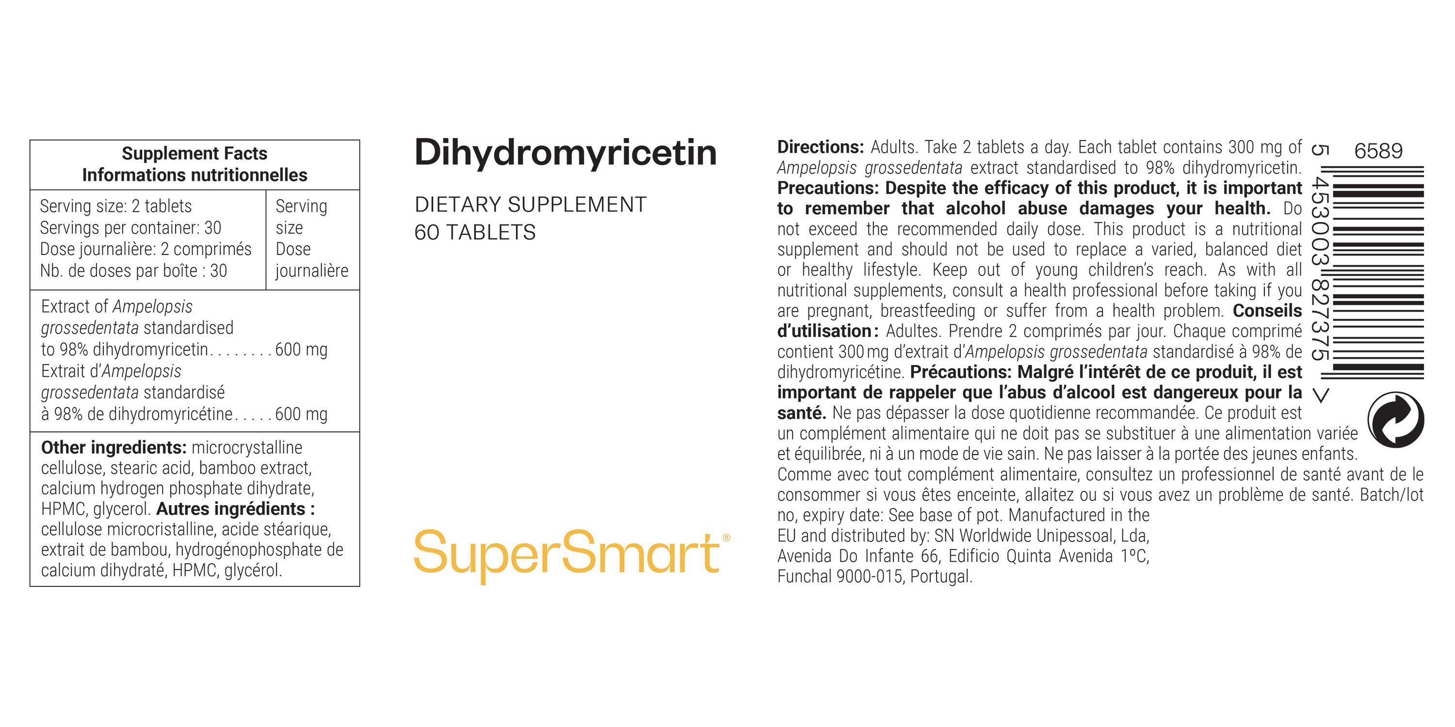 SuperSmart - Dihydromyricetin 60 St