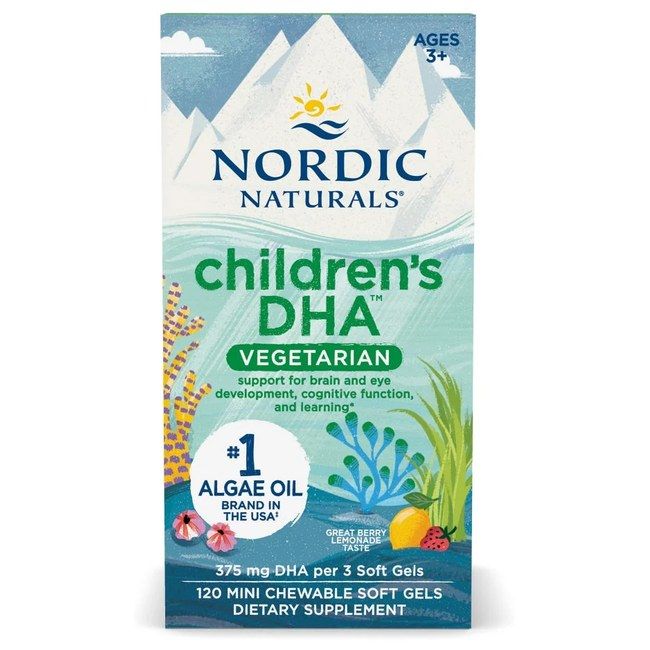 NORDIC NATURALS DHA per bambini da alghe - Gusto limonata ai frutti di