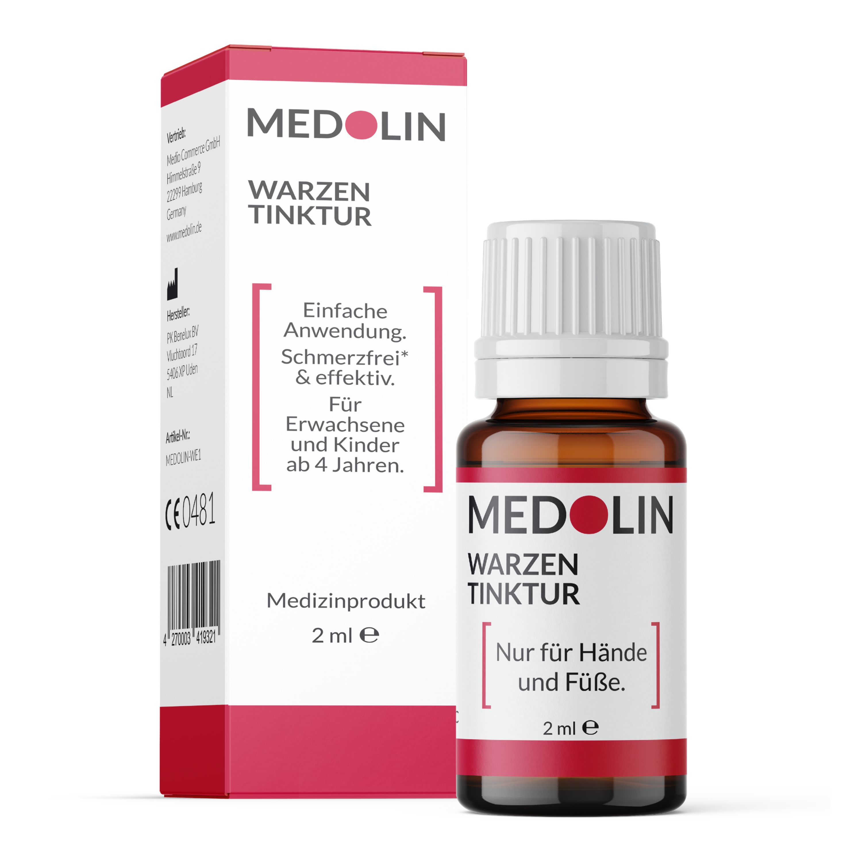 Medolin® Warzen Tinktur - Warzenentferner - Effektive Warzenentfernung