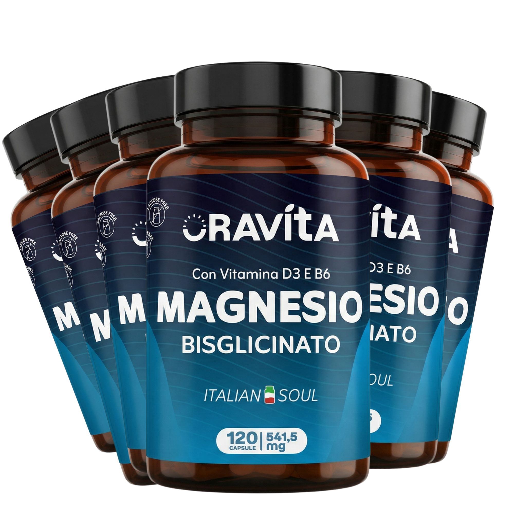 Oravita Magnesio Bisglicinato 450mg + Vitamina D3 B6 - 720 Capsule