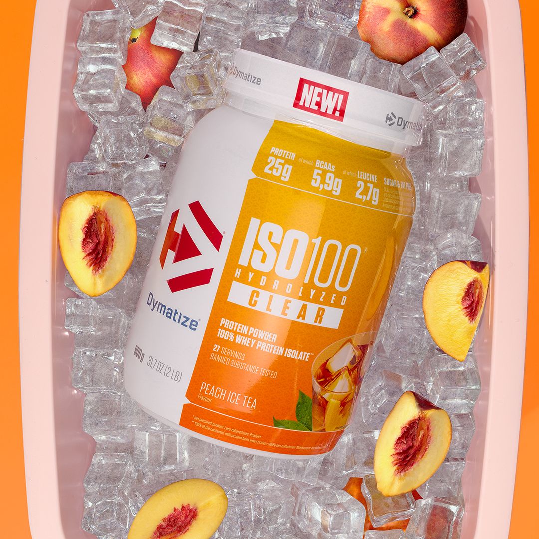 DYMATIZE Whey Protein Pulver Shake ISO 100 Hydrolyzed Clear Peach Ice Tea