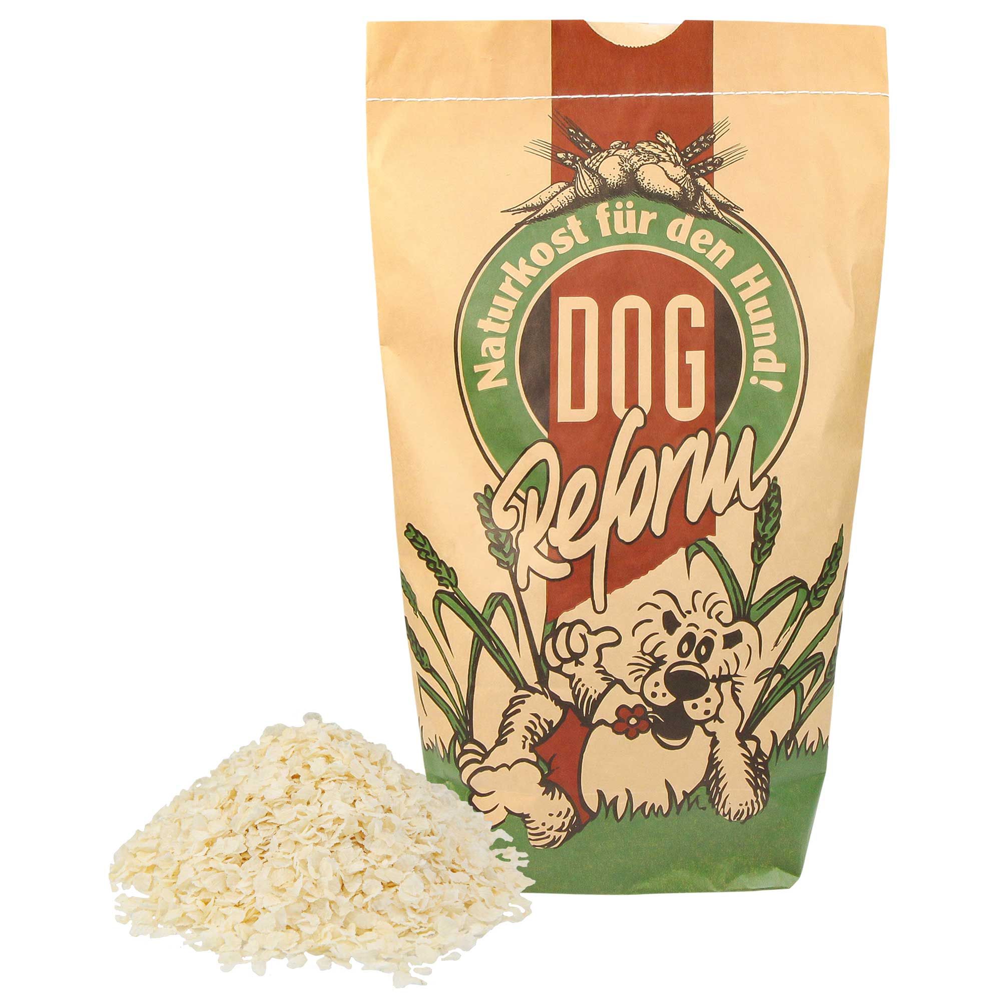 Schecker Hundefutter - vorgekochter Reis - Reisflocken