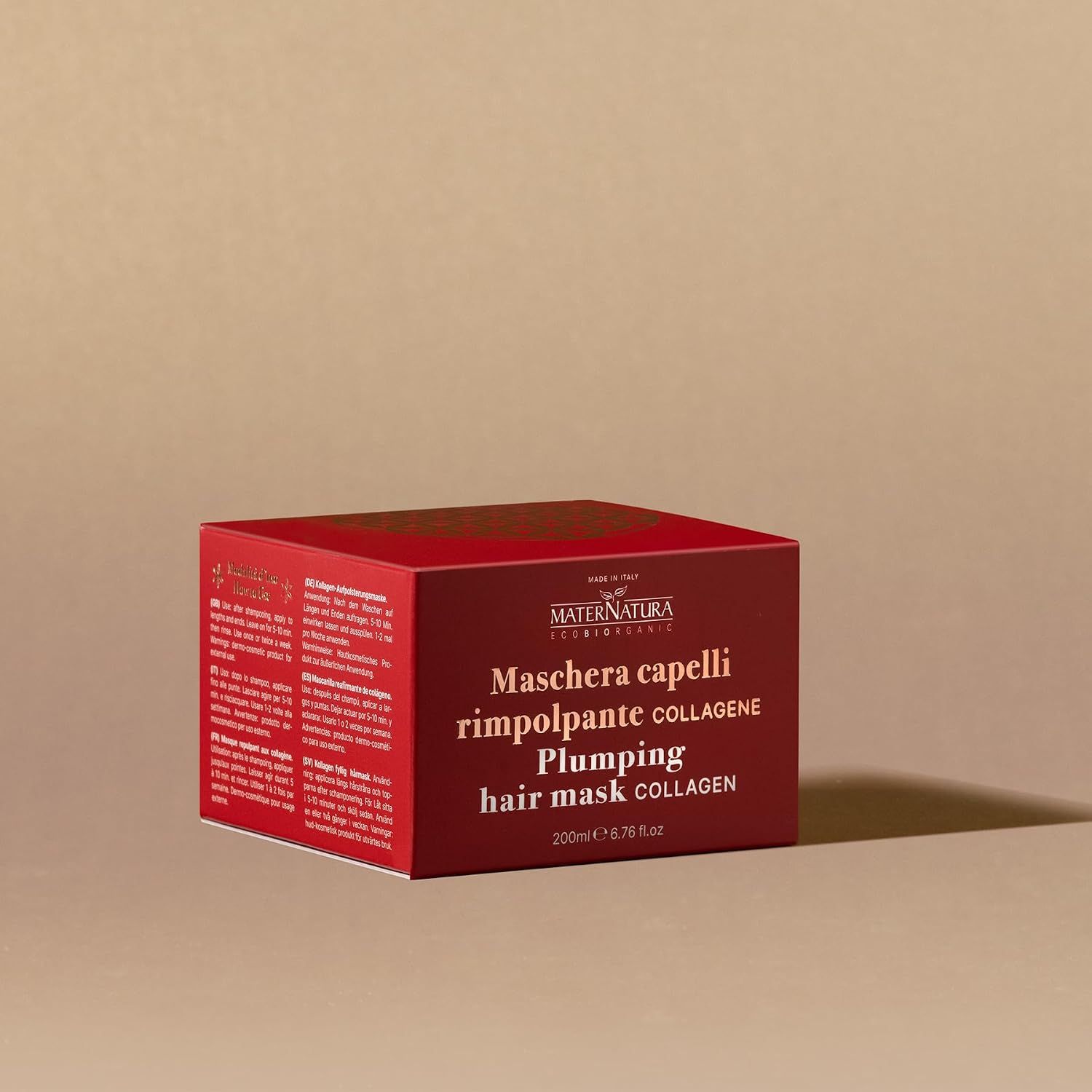 Maternatura Haarkur-Tiegel und Verpackung mit Kollagen.