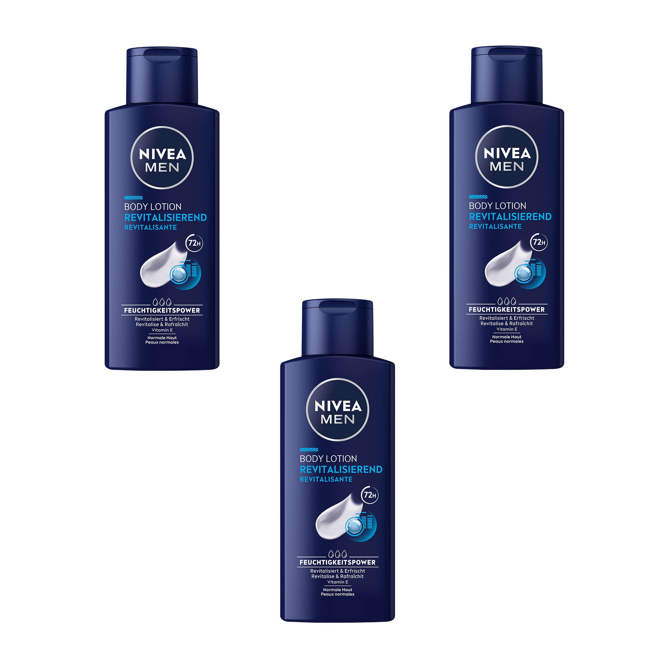 NIVEA MEN Body Lotion Revitalisierend Erfrischend 24h Feuchtigkeit