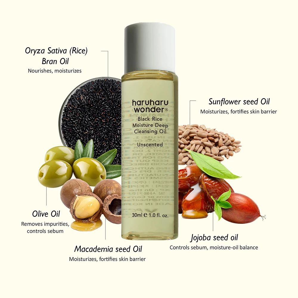 HARUHARU WONDER Black Rice Moisture Cleansing Oil – Sanftes Reinigungsöl für strahlende Haut