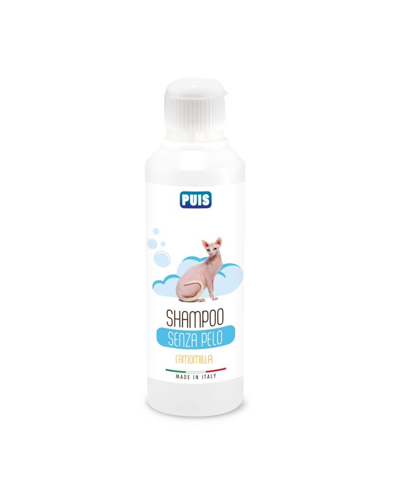 Puis Shampoo gatto senza pelo Camomilla ipoallergenico