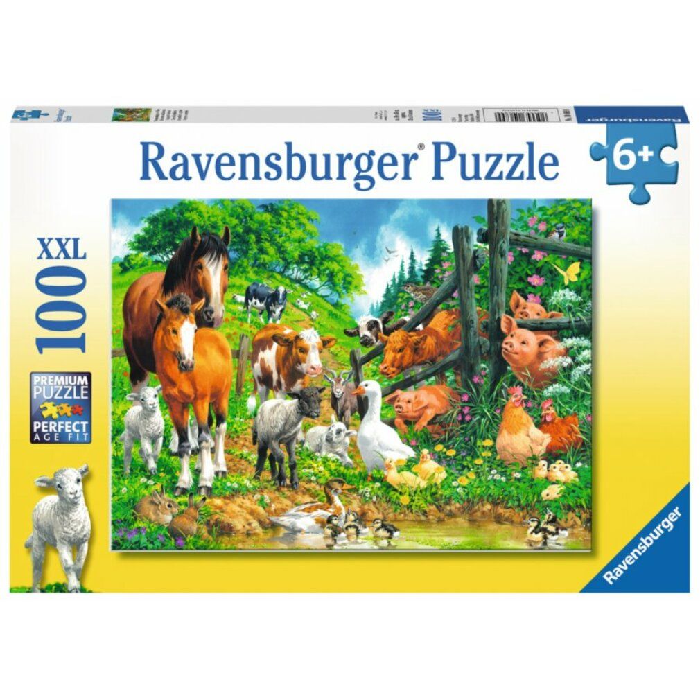 Ravensburger Kinderpuzzle – Pferdeglück Auf Der Wiese – 100 XXL-Teile – Für Mädchen Und Jungen Ab 6 Jahren