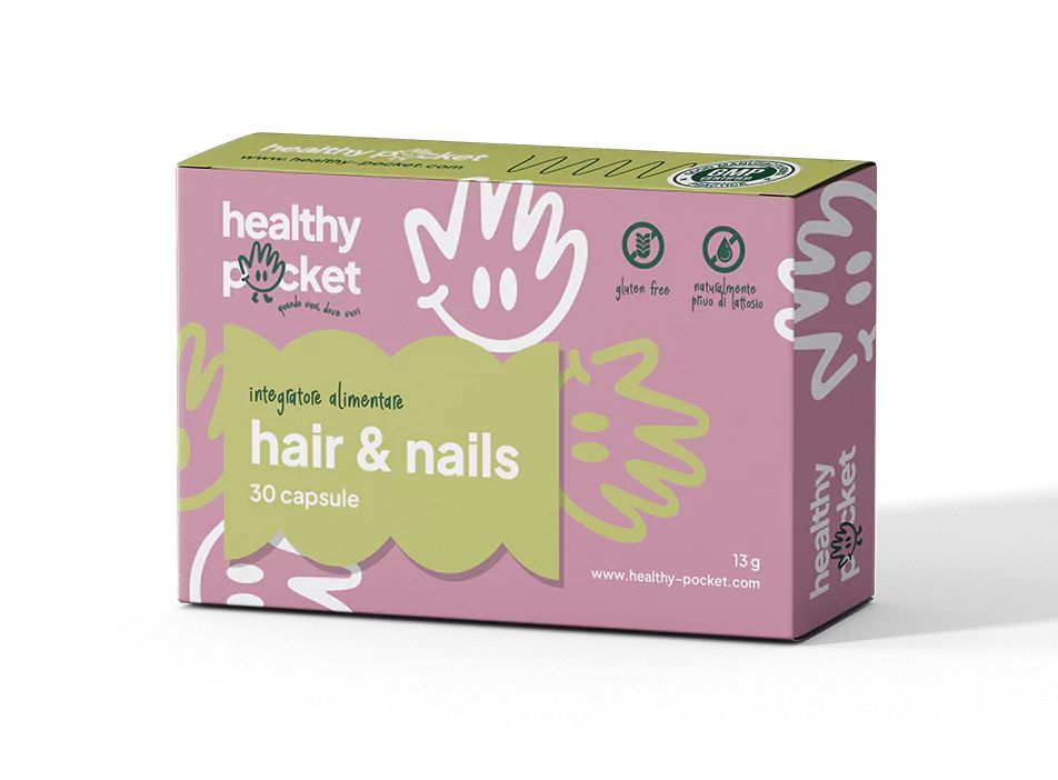 Verpackung für Hair & Nails Kapseln, 30 Stück.