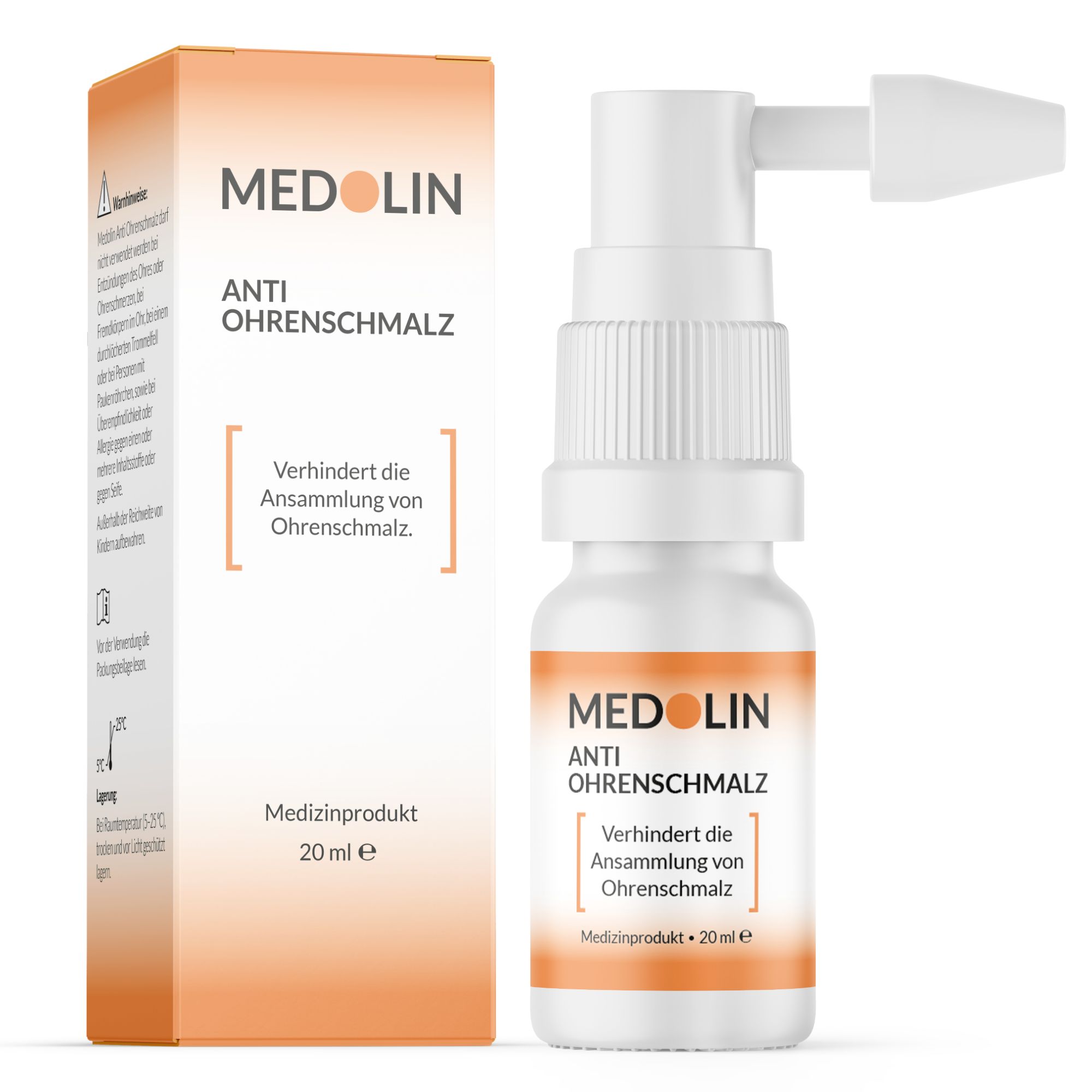Medolin® Anti Ohrenschmalz - Ohrenschmalzentferner entfernen Entferner 20 ml Spray