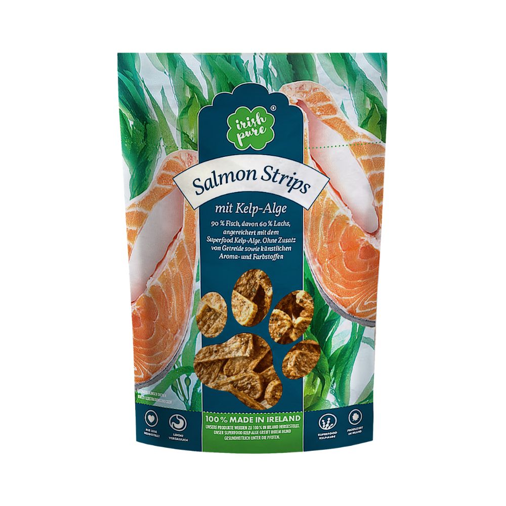 Irish Pure Lachs-Strips – Premium Fischsnack mit Omega-3 & Kelp-Alge 900 g