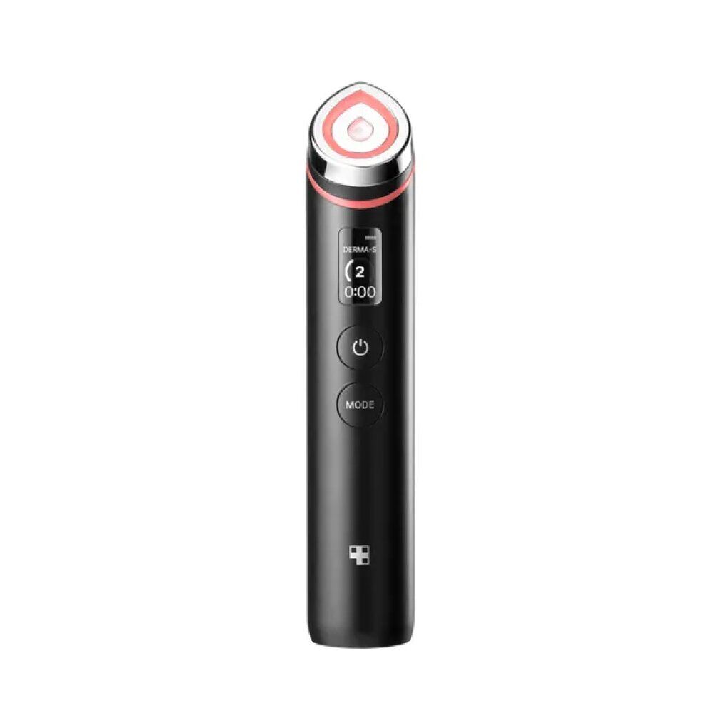 Medicube Age-R Booster Pro: Schwarzer Hautpflege-Pen mit rotem Licht und Display.