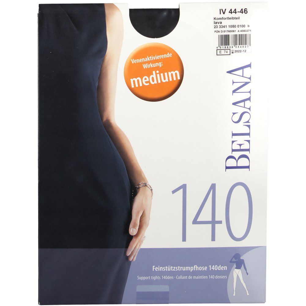Belsana 140den Feinstützstrumpfhose Größe 4 Schuhgröße 44 - 46 Lava