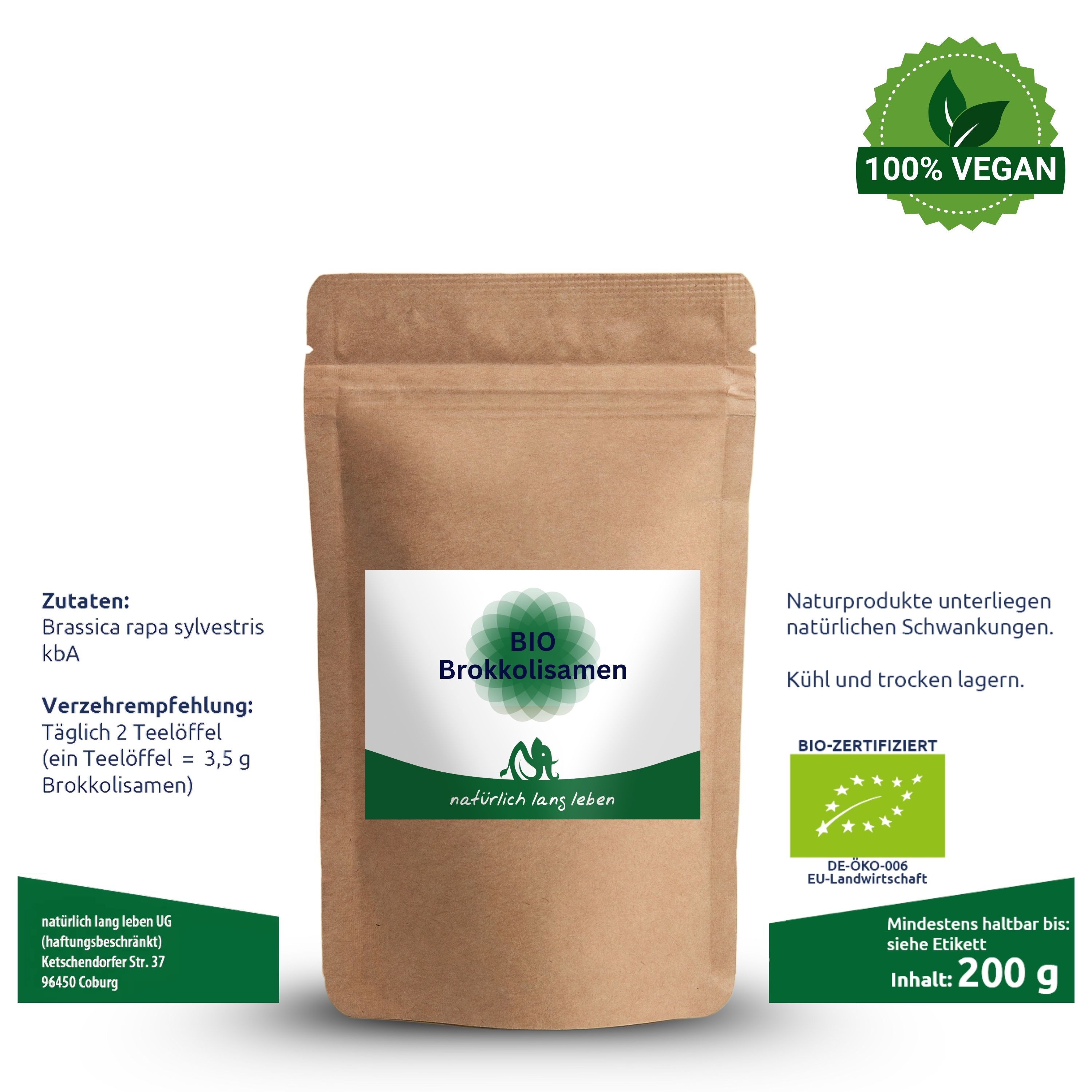 BIO Brokkolisamen 200 g vegan
