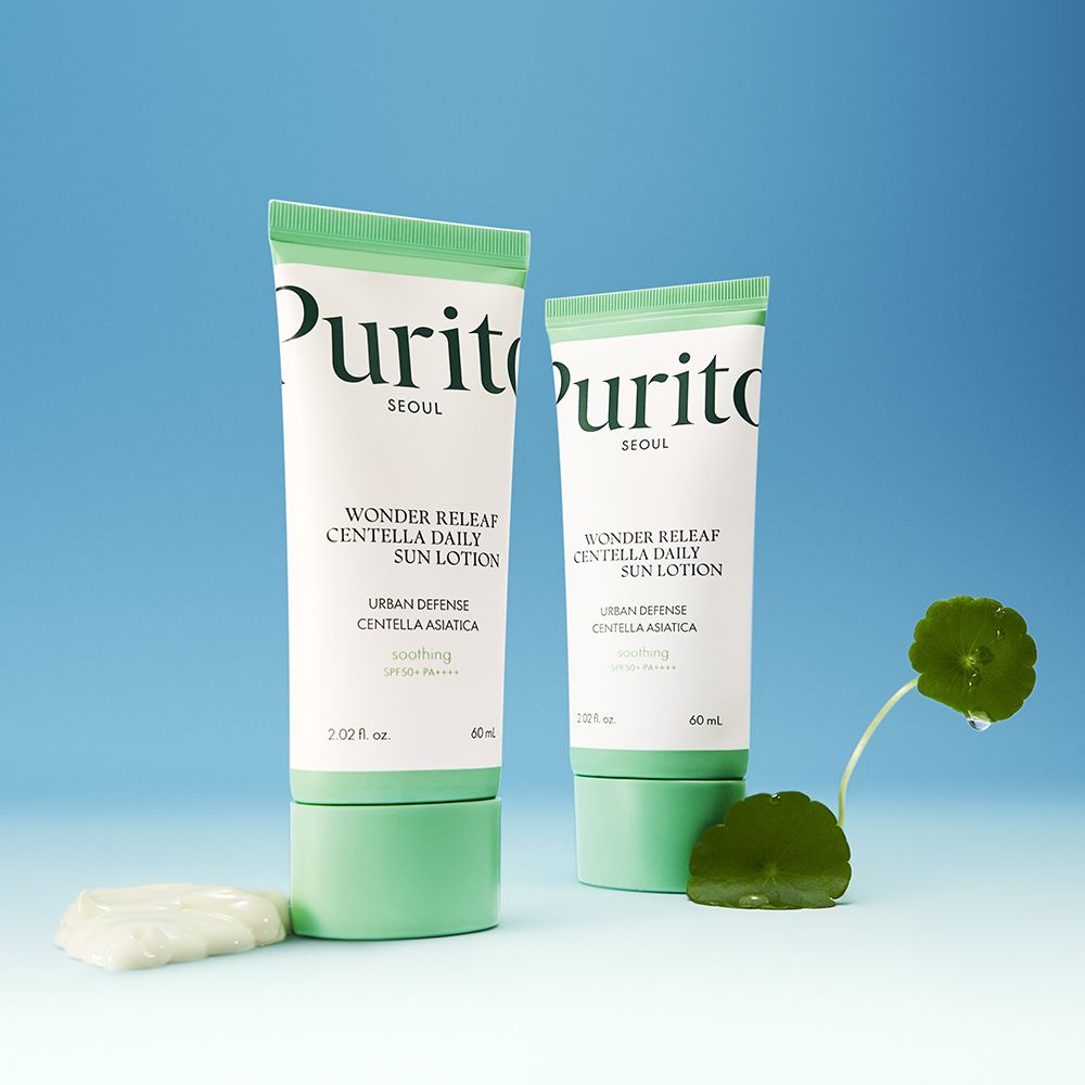 Zwei Tuben PURITO Wonder Releaf Centella Daily Sun Lotion SPF 50+ PA++++.
