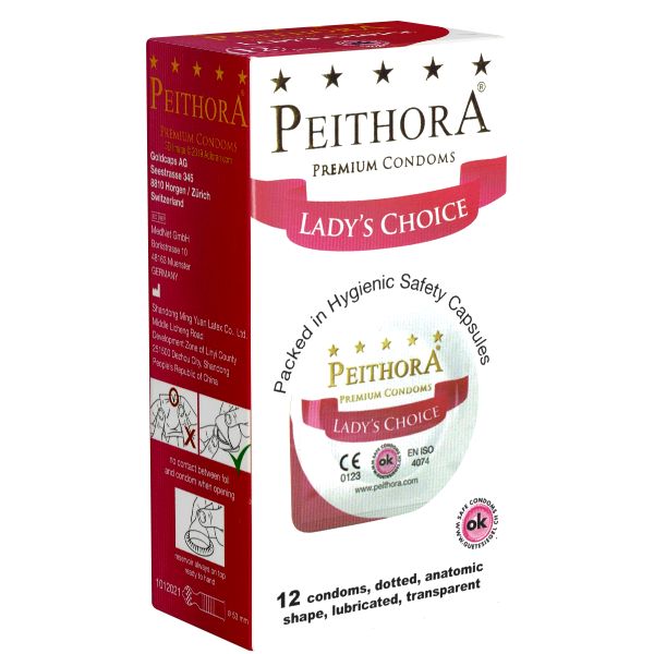 Peithora *Ladys Choice* prickelnde Kondome mit großen Orgasmus-Noppen