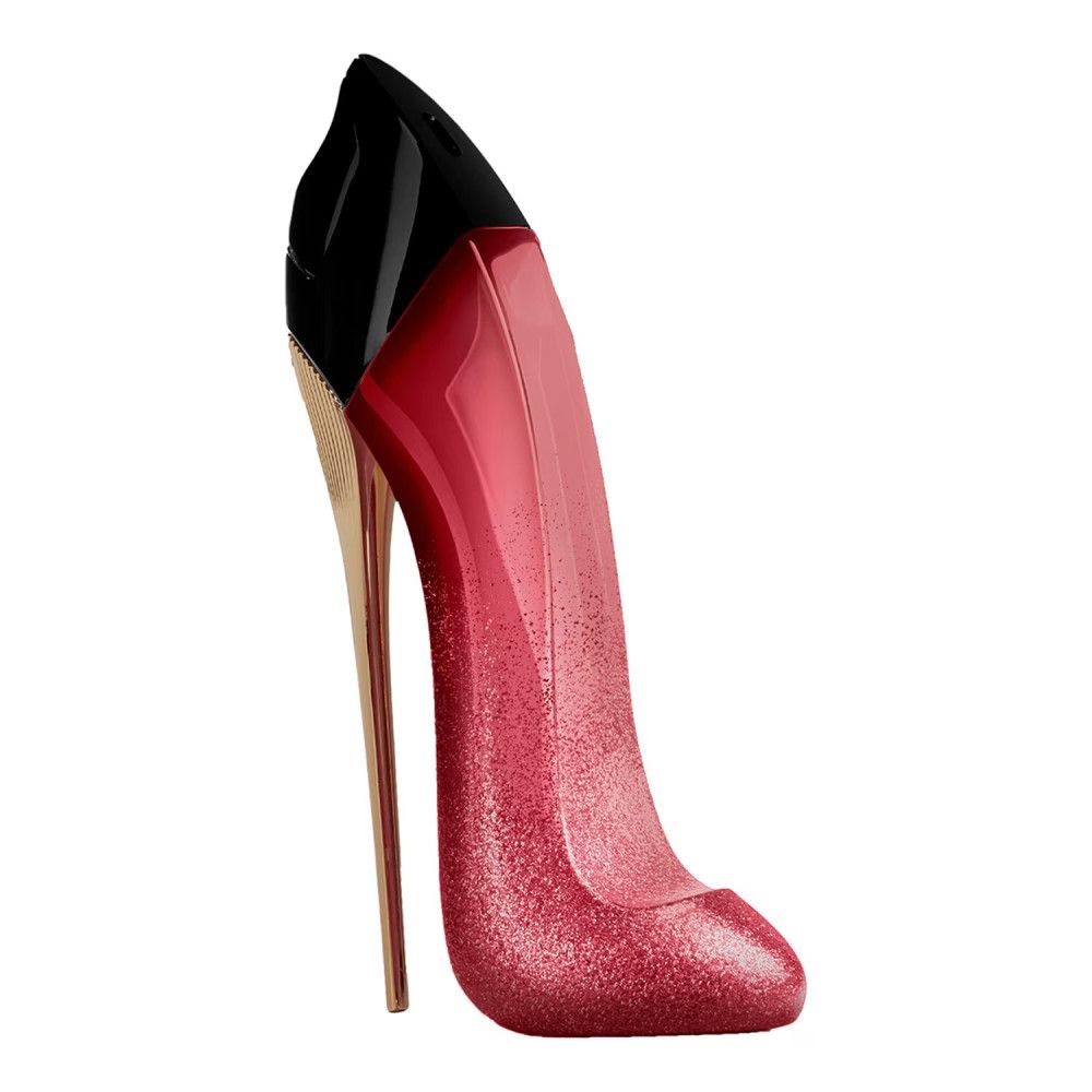 Carolina Herrera Very Good Girl Glam Eau De Parfum Flakon in Schuhform, Seitenansicht.