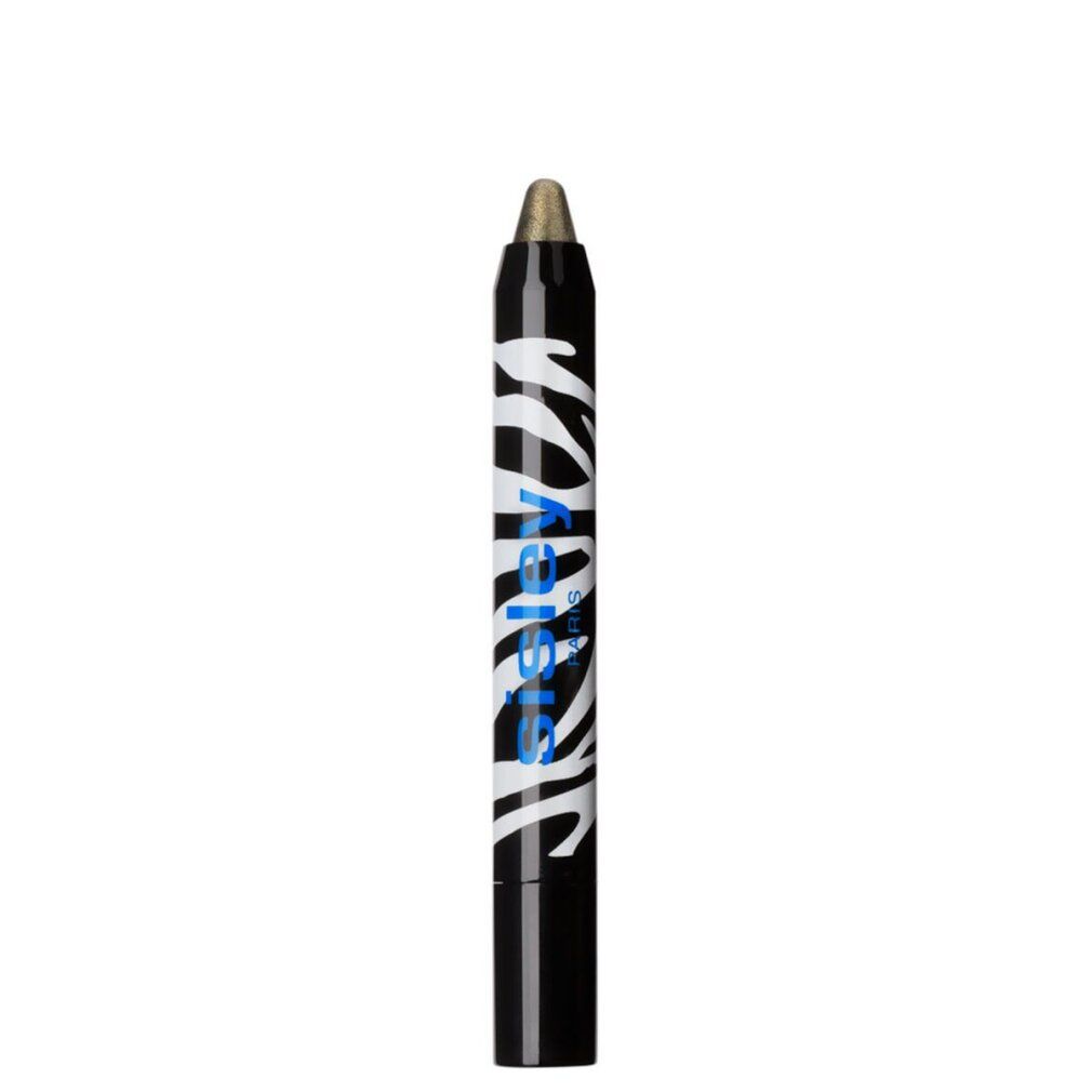 Ein Stift mit schwarzem Deckel und Zebra-Muster. Aufschrift: Sisley. Der Stift hat eine grüne Spitze.