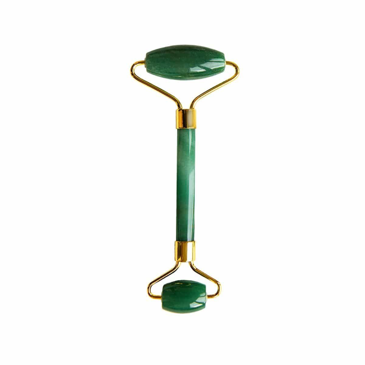 Dr Botanicals Aventurin Jade Beruhigende Energie Gesichtsroller (Goldener Metallgriff)