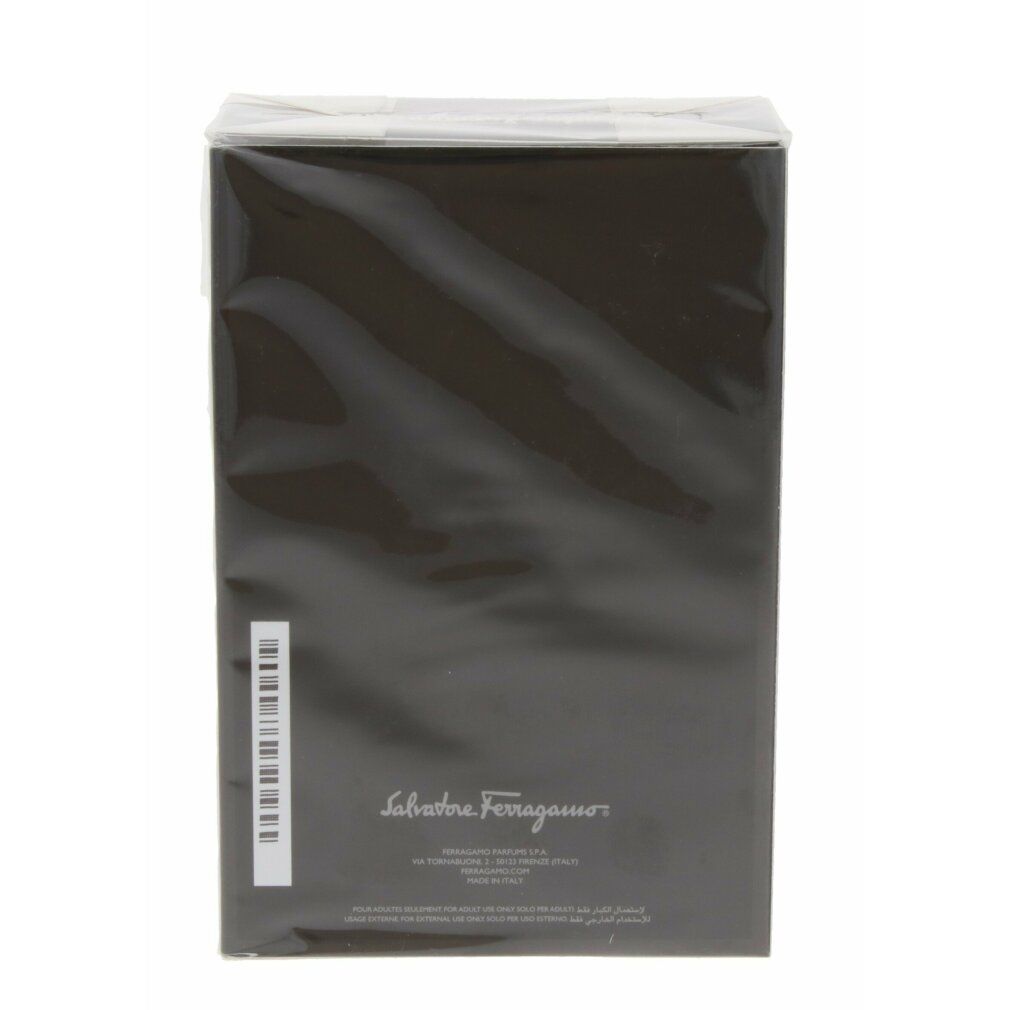 Rückseite der Verpackung von Salvatore Ferragamo Uomo Signature mit Barcode.