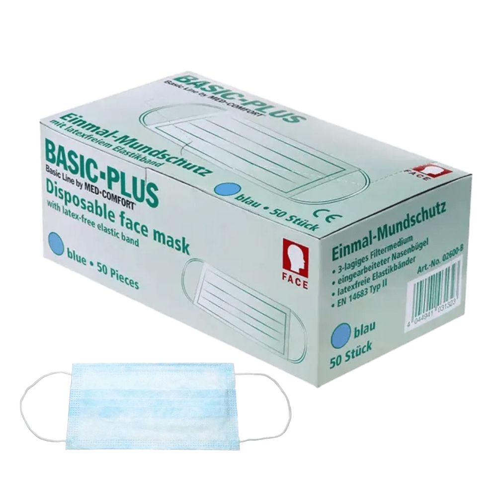Basic Plus Mundschutz 3-lg. Typ II 50 St