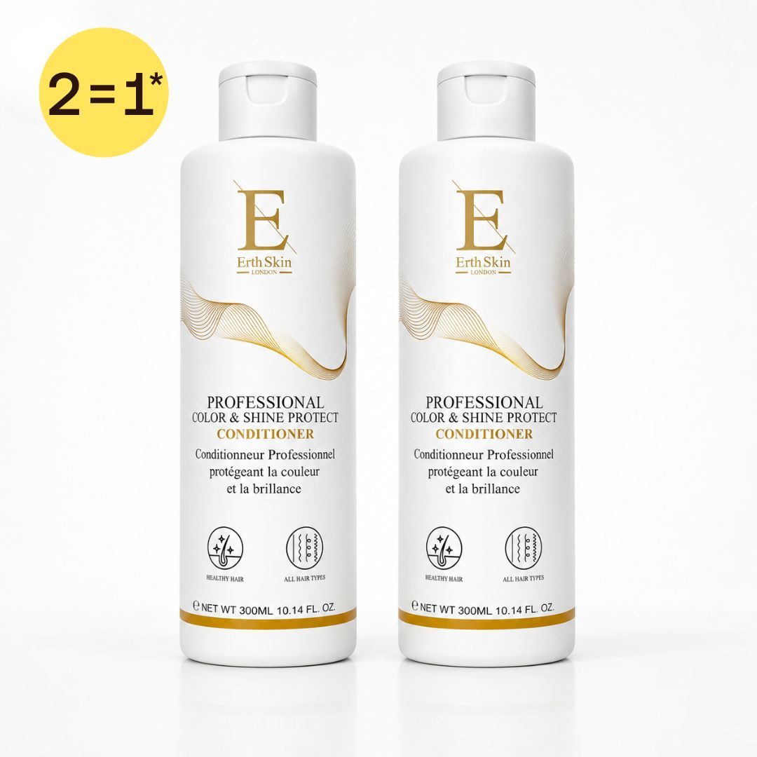 Zwei Flaschen ErthSkin London Color & Shine Protect Conditioner, je 300ml.