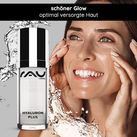 RAU Cosmetics Hyaluron Plus mit Soforteffekt - Hyaluronsäure Serum Hochdosiert gegen Falten