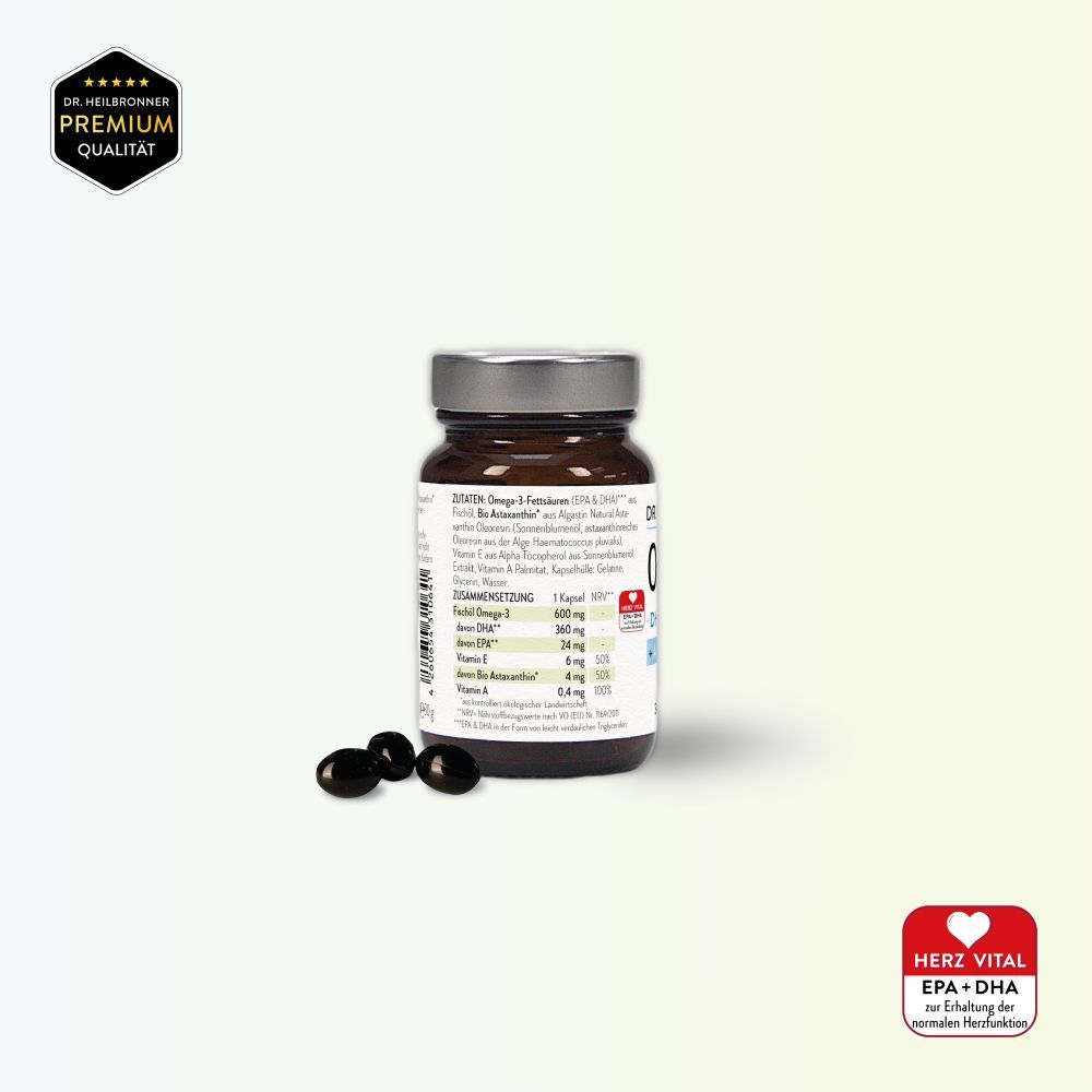 OMEGA 3 + Astaxanthin + Vitamin A + E Kapseln