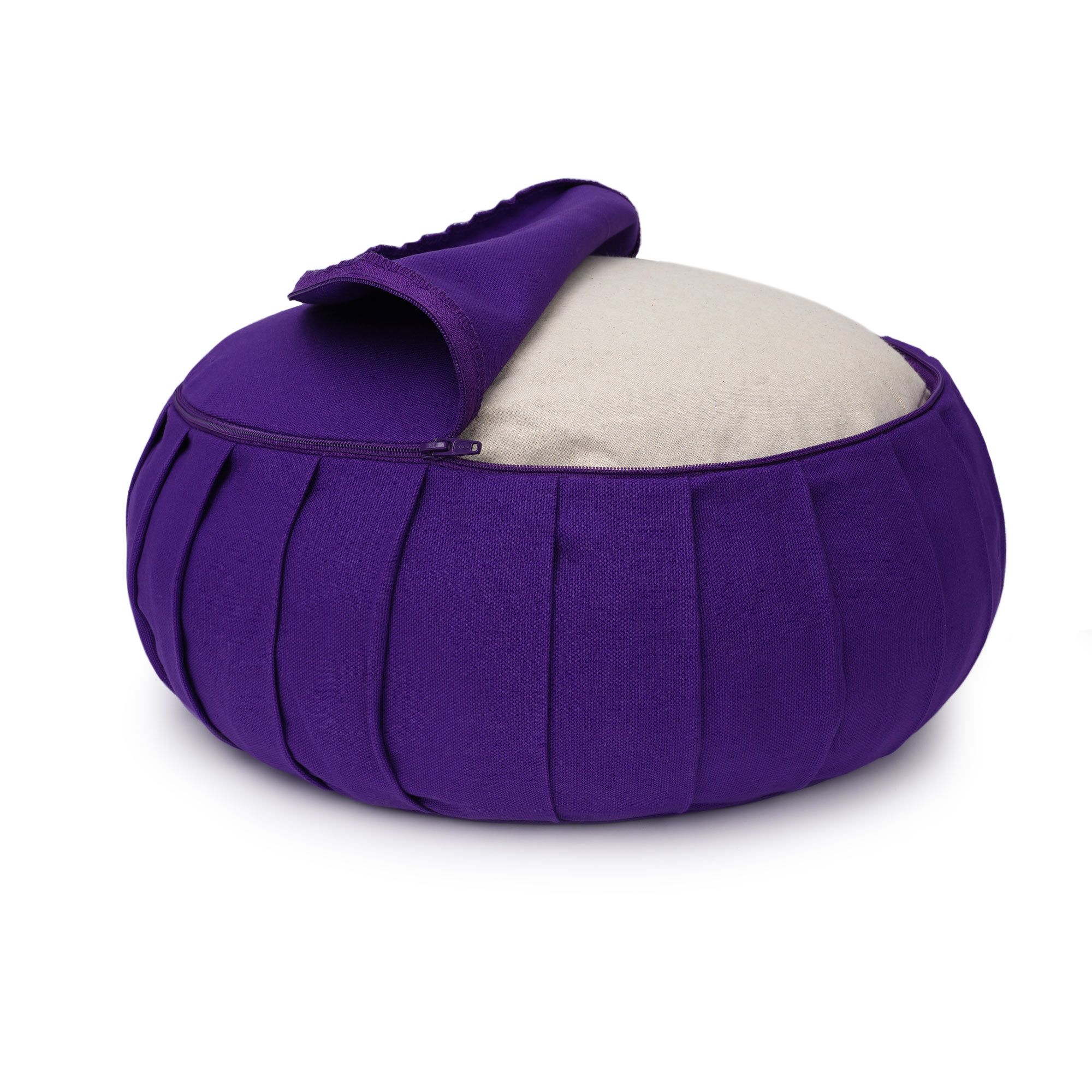 yogabox Meditationskissen / Yogakissen Zafu BASIC mit ZIP - lila - 31 x 31 x 15,0 cm