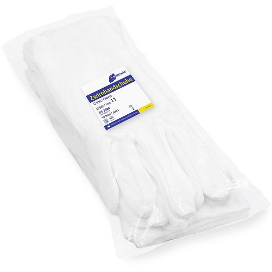Meditrade Zwirnhandschuhe Baumwolle Weiß Gr. 10 1 St Handschuhe