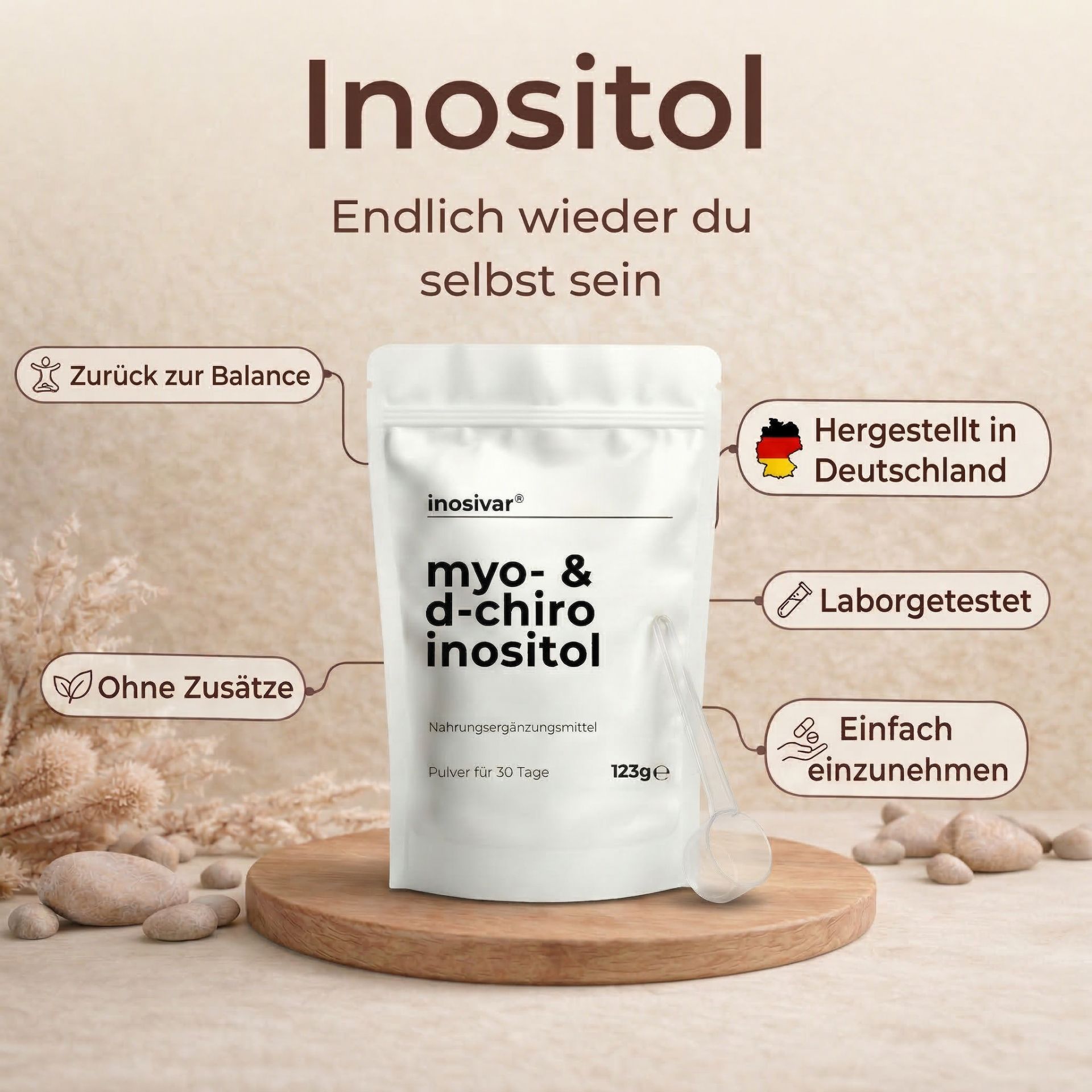 inosivar - Myo- & D-chiro-Inositol Pulver (inkl. Dosierlöffel)