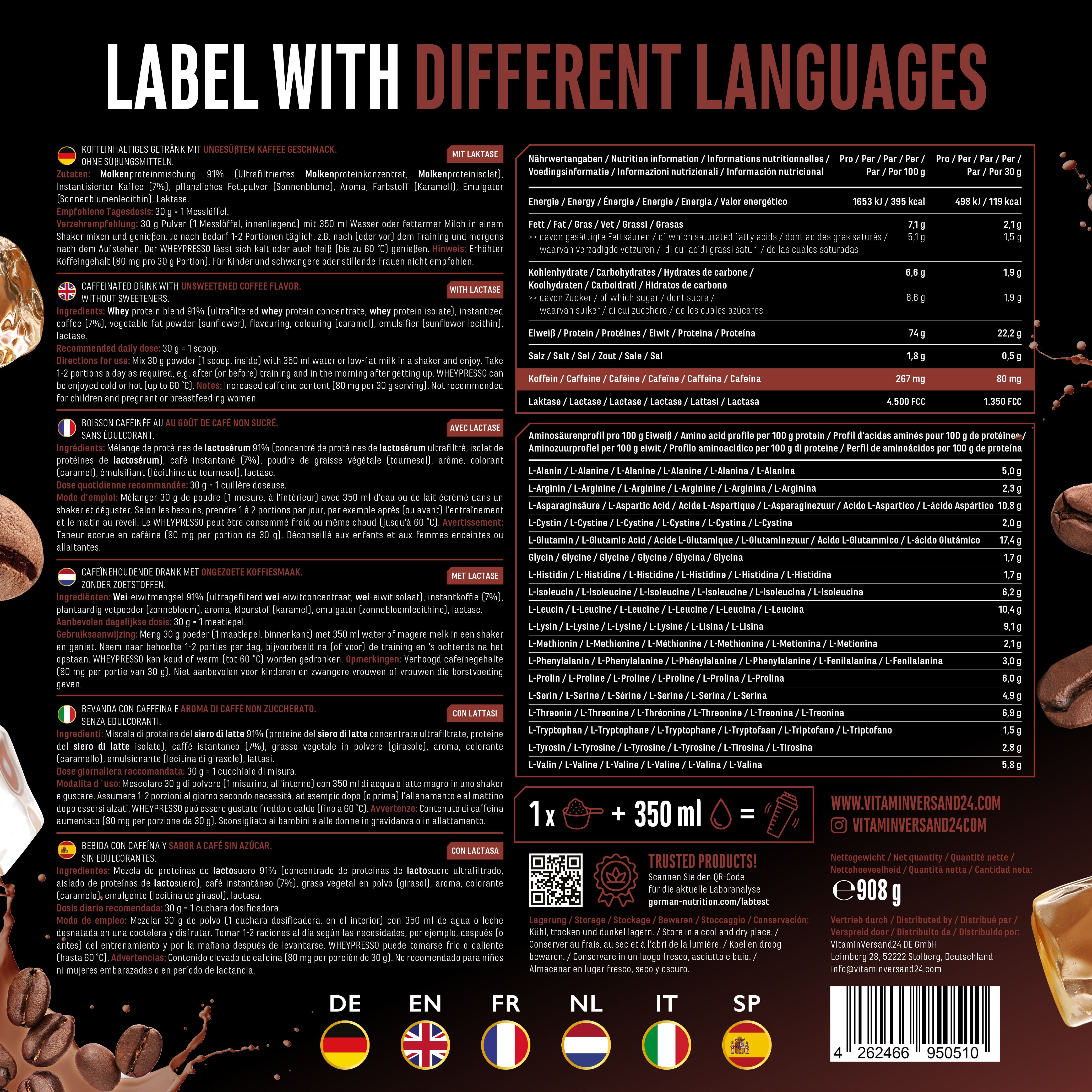 GEN Wheypresso Protein Kaffee