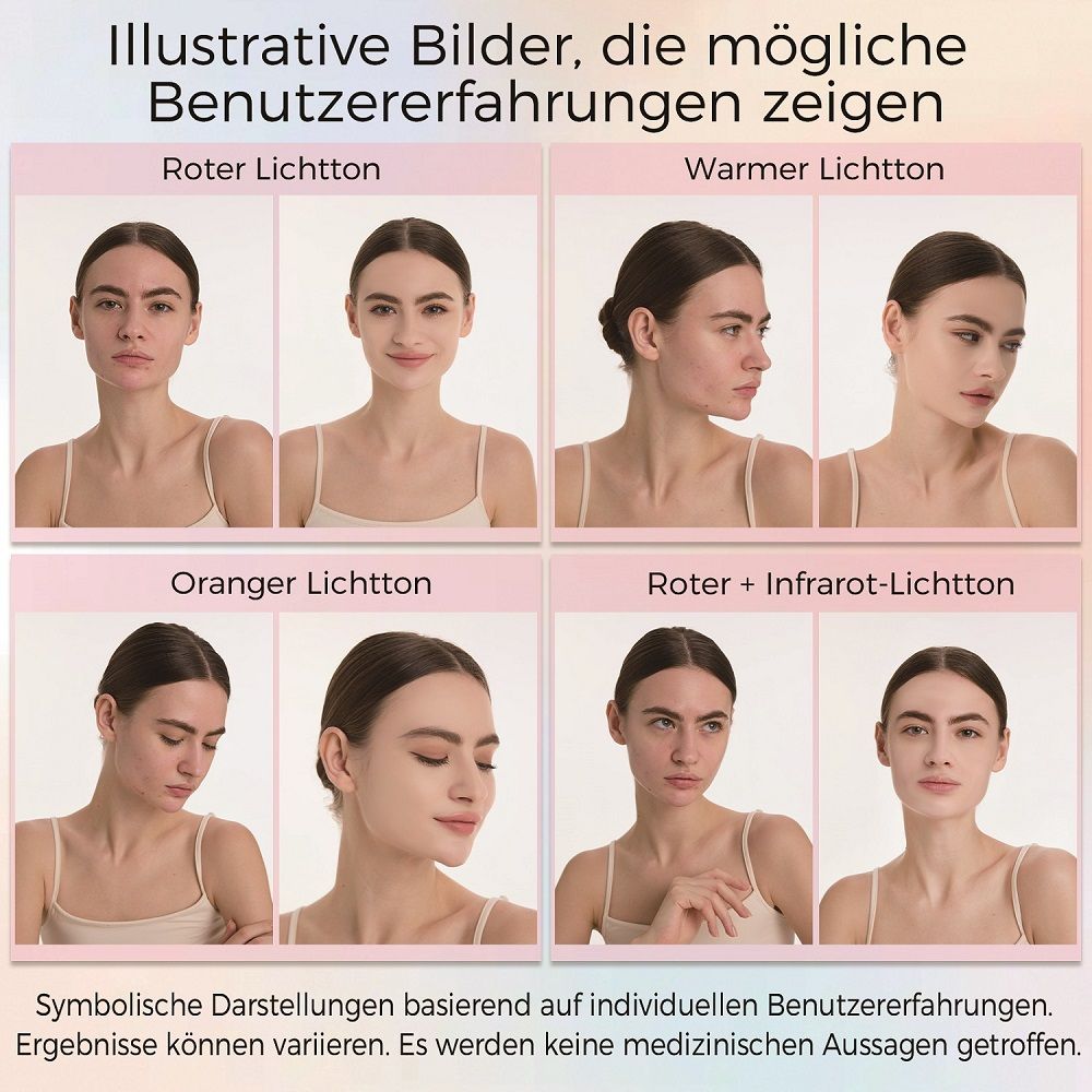 COOL-i 3D LED Gesichtsmaske mit 9 Farben, Kabellos, Infrarot, Silikonmaterial & Fernbedienung