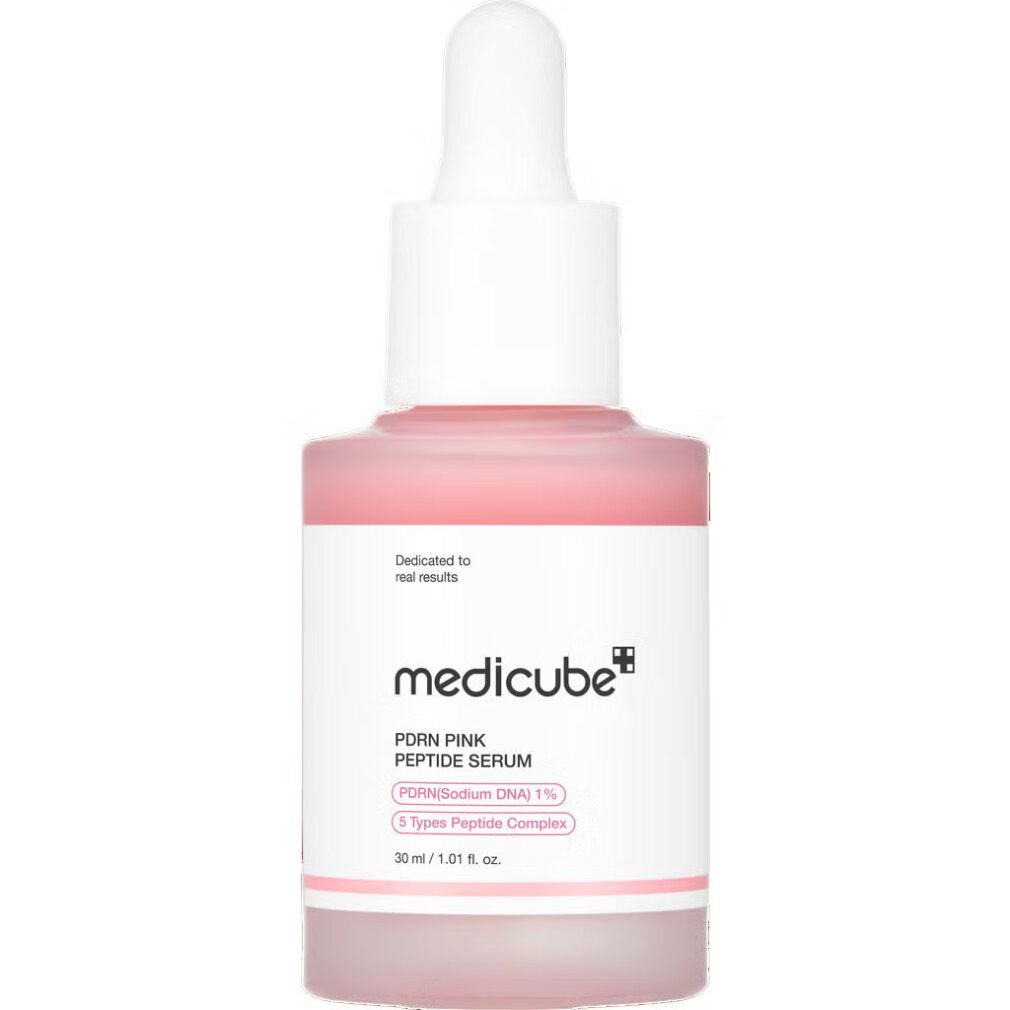 Medicube PDRN Pink Peptide Serum Flasche mit Pipette, 30 ml.