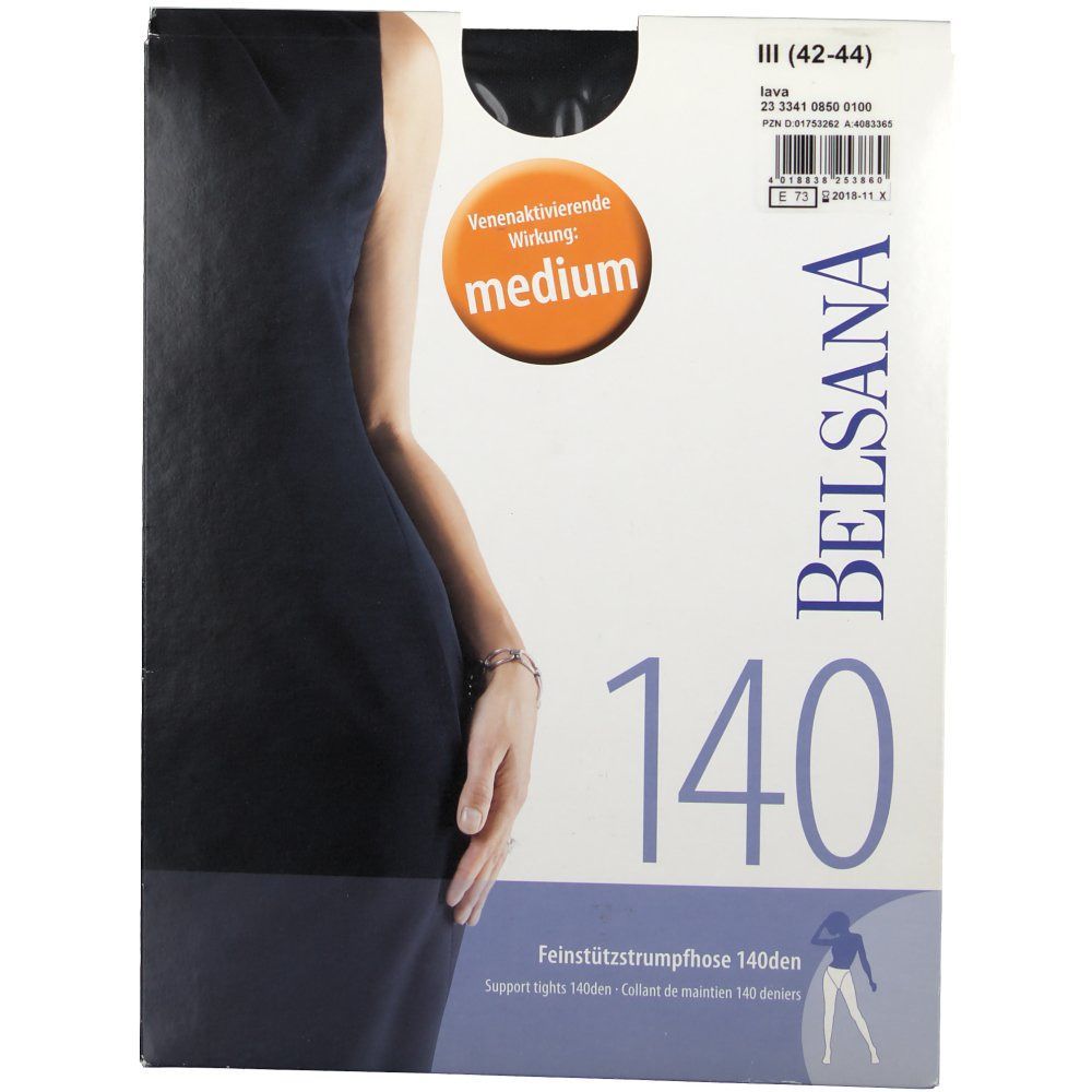 Belsana 140den Feinstützstrumpfhose Größe 3 Schuhgröße 41 - 43 Lava